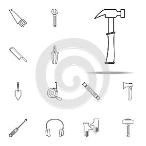 hammer icon. Home repair tool icons universal set for web and mobile