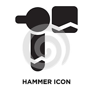 Hammer icon vector isolated on white background, logo concept of