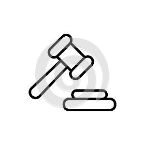 Hammer of law icon flat vector template design trendy