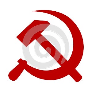 Hammer and sickle communism red symbol - PNG