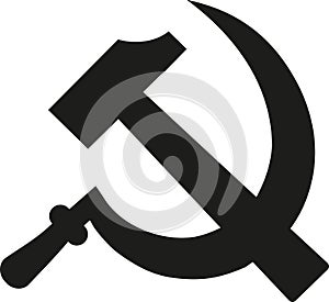 Hammer and sickle - communism sign photo