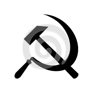 Hammer and sickle, communist symbol, vector illustration