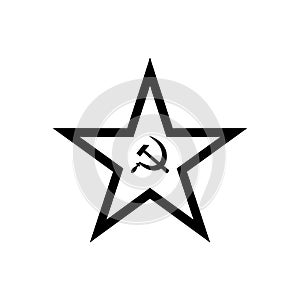 Hammer and sickle isolated on white background, vector. hammer and sickle isolated on white background. Soviet Union proletarian