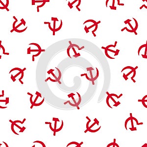Hammer and sickle seamless pattern