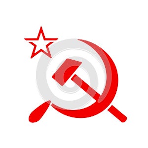 Hammer and sickle, Soviet Union USSR red symbol photo