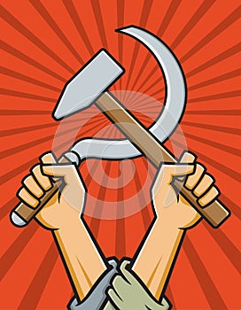 Hammer and Sickle Vector Illustration photo