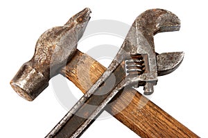 Hammer and spanner.