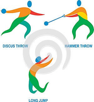 Hammer Throw Discus Throw Long Jump Icon