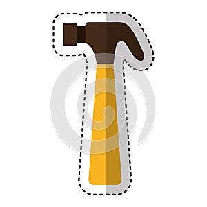 Hammer tool isolated icon