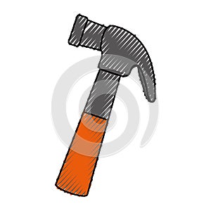 Hammer tool isolated icon