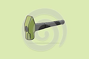 Hammer Tool vector illustration. Construction working tools object icon concept. Construction hammer equipment for break wall vect