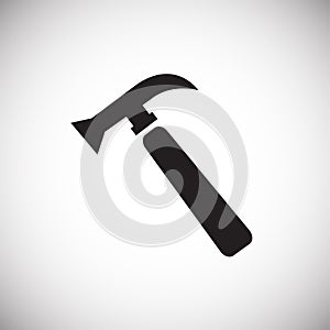 Hammer tool on white background