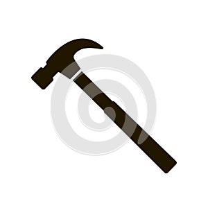 Hammer vector icon isolated on white background