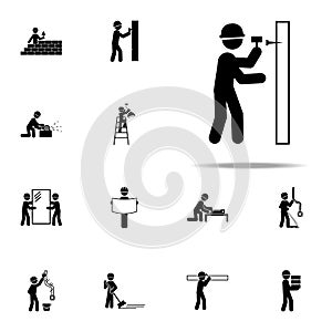 hammer, wall worker icon. Construction People icons universal set for web and mobile