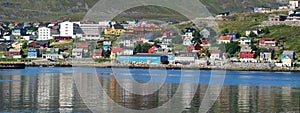 Hammerfest seen from the sea photo