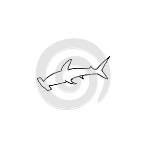 hammerhead shark icon.Element of popular sea animals icon. Premium quality graphic design. Signs, symbols collection icon for webs
