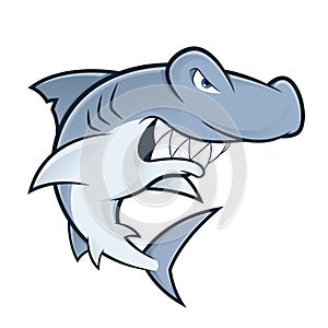 Hammerhead shark mascot