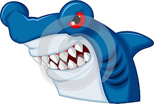 Hammerhead shark mascot character