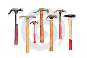 Hammers on isolated background