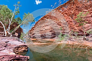 Hammersely Gorge inside karijini National park Western Australia
