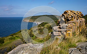 Hammershus - Bornholm, ruins of an old castle, beautiful landscape.