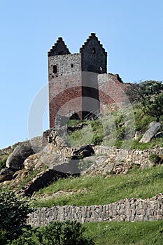Hammershus Castle Ruin. Located on the island Bornholm, Denmmark