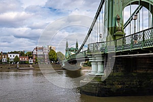 The Hammersmith bridge, from Barnes