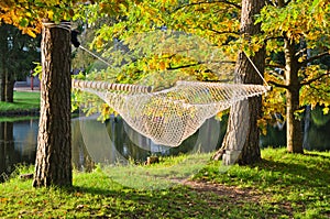 A hammock in autumn Park