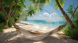 hammock on the beach seascape