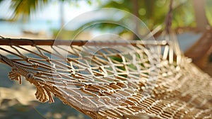The hammock beckons inviting you to sink into its comfortable embrace. With the gentle sound of the waves and the warm photo
