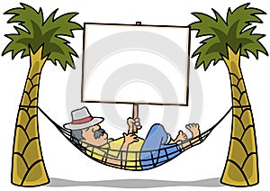 Hammock Man Sign