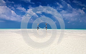 Hammock on a sandbank