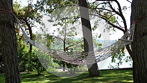 Hammock swing with a sea view