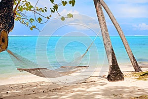 Hammock at tropical beach