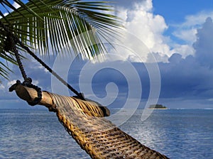 Hammock on tropical beach