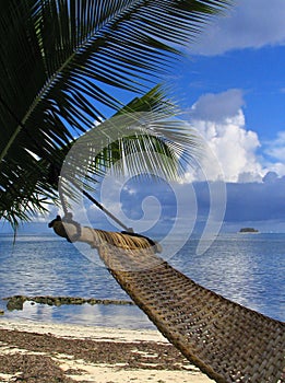 Hammock on tropical beach