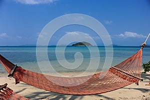 Hammock on a tropical beach