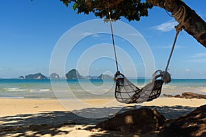 A hammock under the tree at Tubkaek beach