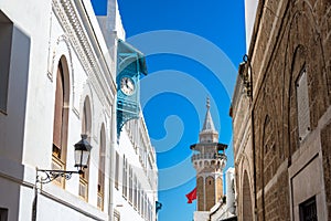 Hammouda Pacha Mosque Minaret in Tunis