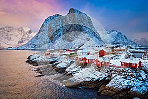 Hamnoy fishing village on Lofoten Islands, Norway