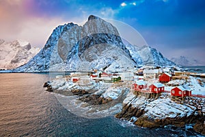 Hamnoy fishing village on Lofoten Islands, Norway