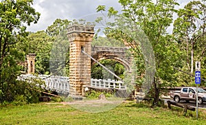 Hampden suspension bridge in Kangaroo Valley, NSW, Australia