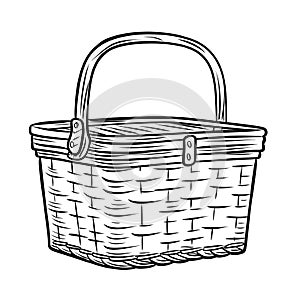 hamper Picnic basket ai generated