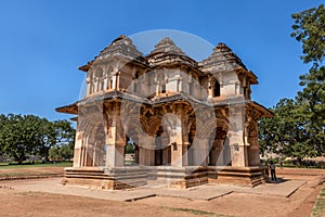 Lotus mahal temple of Zanana Enclosure at ancient town Hampi, Karnataka, India