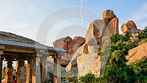 Hampi landscape and cityscape at Karnataka