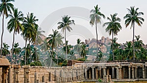 Hampi landscape and cityscape at Karnataka