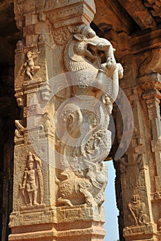 Hampi temple columns