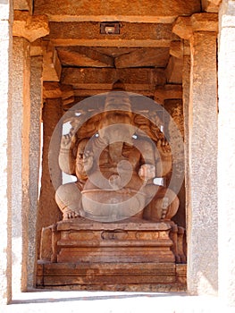 The Hampi temple complex, a UNESCO World Heritage Site in Karnataka, India