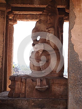 The Hampi temple complex, a UNESCO World Heritage Site in Karnataka, India