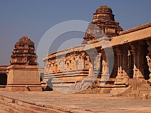 The Hampi temple complex, a UNESCO World Heritage Site in Karnataka, India